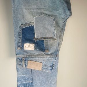 Custom Reworked Sandro Denim straight leg denim